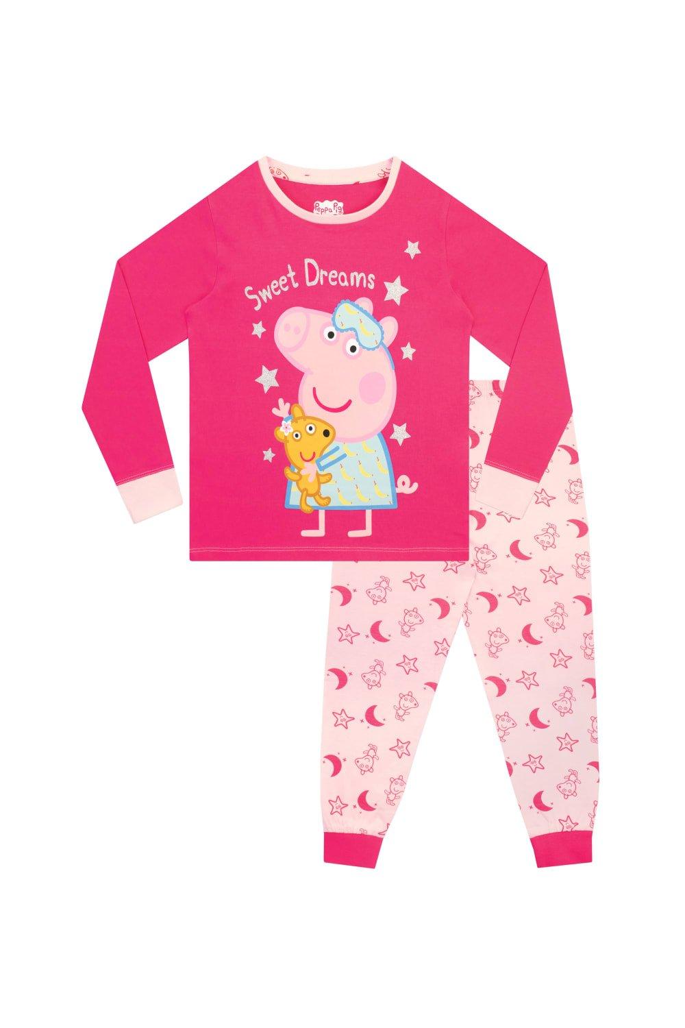 Тедди Пижама Peppa Pig, розовый топ daughter lessons activation с длинными рукавами и надписью черный