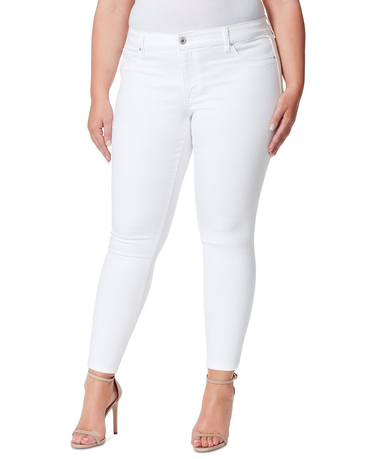 

Модные джинсы большого размера Kiss Me Super Skinny Jessica Simpson, белый
