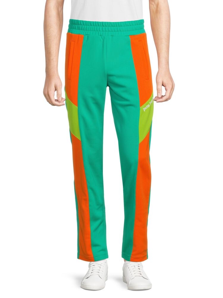 

Спортивные брюки с цветными блоками Palm Angels, цвет Forest Green