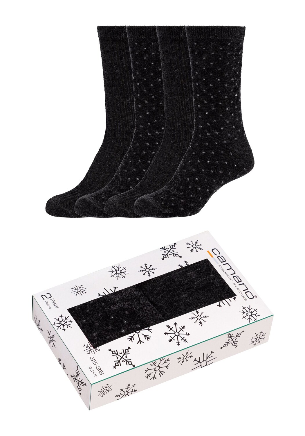 

Носки camano 4 шт warm & cozy, черный