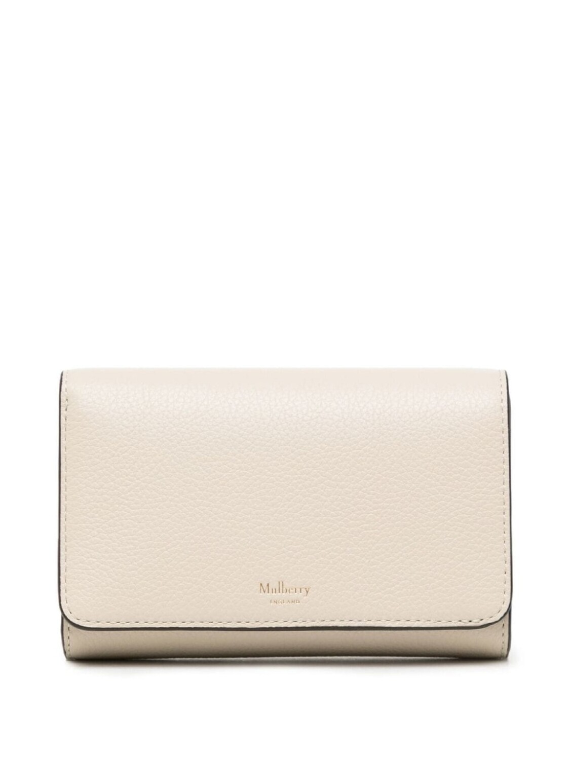 

Кошелек из зернистой кожи с логотипом Mulberry, нейтральный цвет