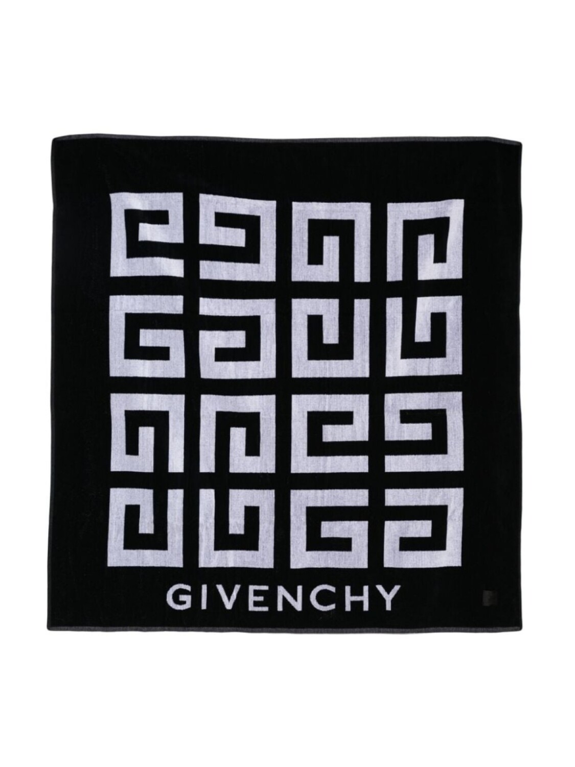 

Givenchy Kids пляжное полотенце с логотипом, черный