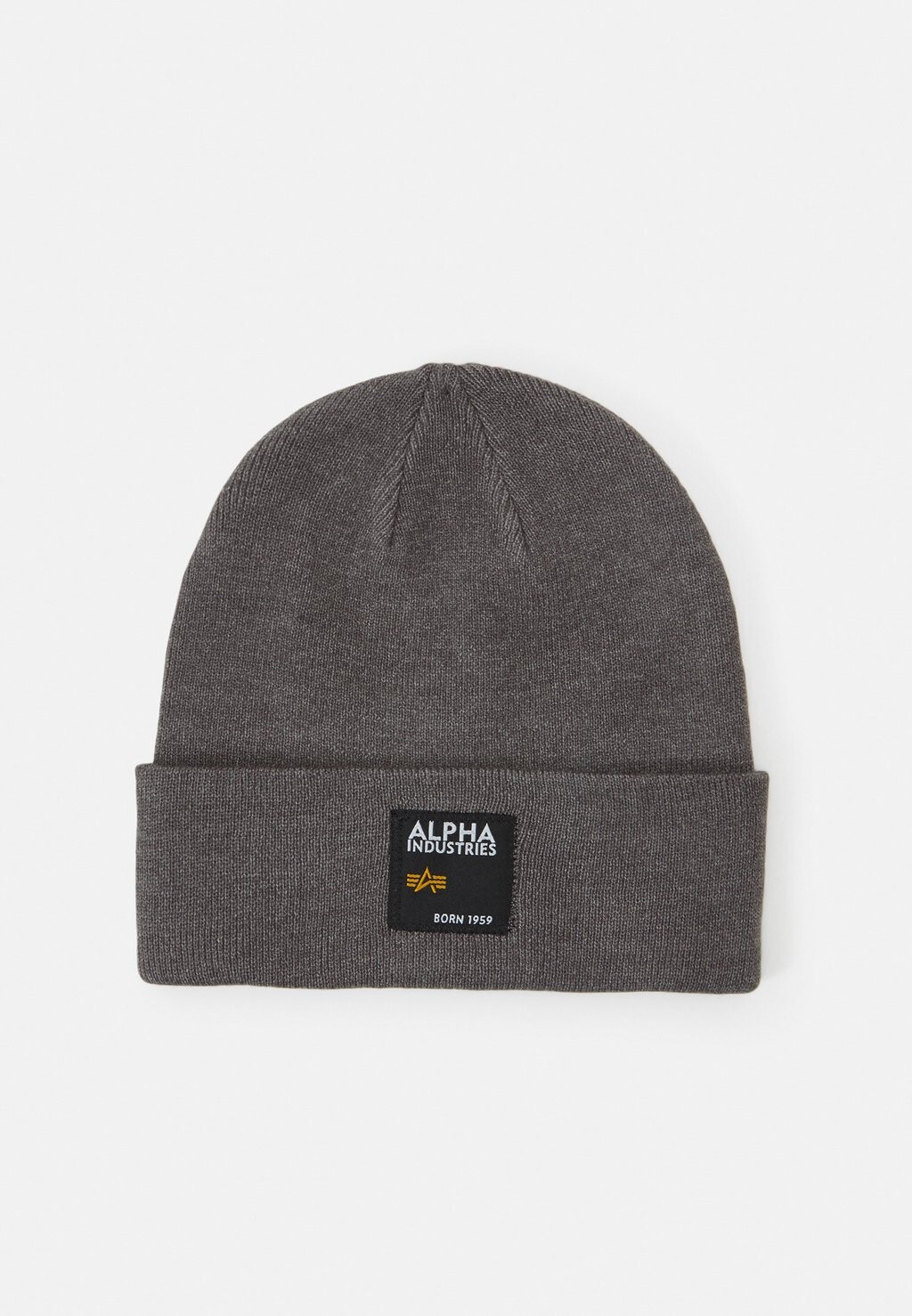 

Шапка Alpha Industries LABEL BEANIE UNISEX, цвет vintage grey