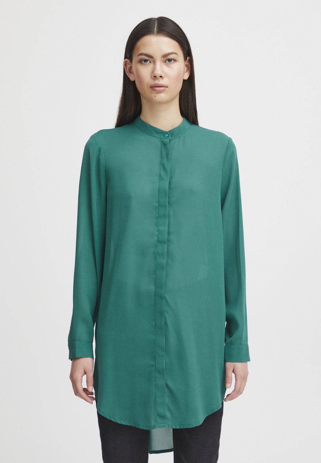 Рубашка ICHI IHCELLANI LONG SH2, цвет cadmium green