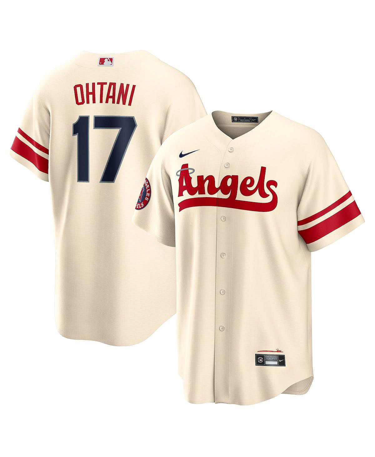 

Мужская футболка Shohei Ohtani Cream Los Angeles Angels 2022 City Connect Replica Player Jersey Nike