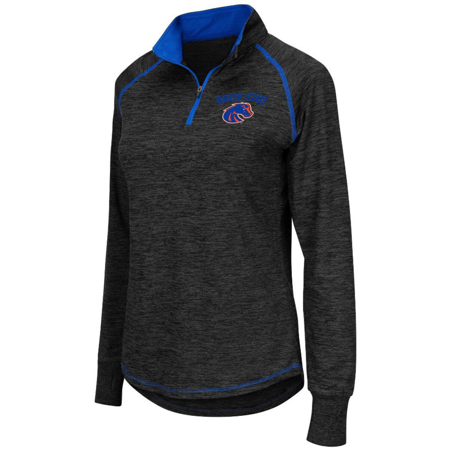 

Женская черная куртка Colosseum Boise State Broncos Bikram с длинным рукавом и молнией 1/4 Colosseum, Черный
