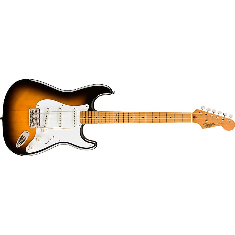 Электрогитара Squier by Fender Classic Vibe '50s Stratocaster Guitar, Maple, 2-Color Sunburst электрогитара fender squier classic vibe late 50s jazzmaster lrl 2 color sunburst