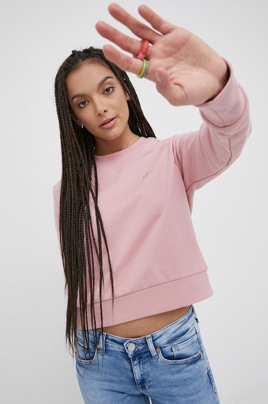 

Хлопковая толстовка Trefoil Moments HE6923 adidas Originals, розовый