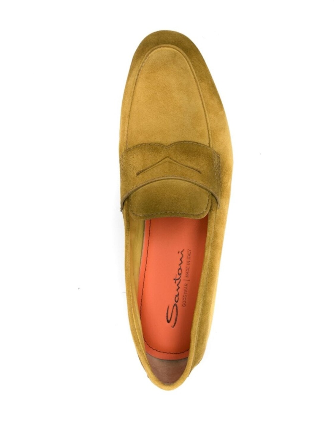 

Замшевые пенни-лоферы Santoni, зеленый