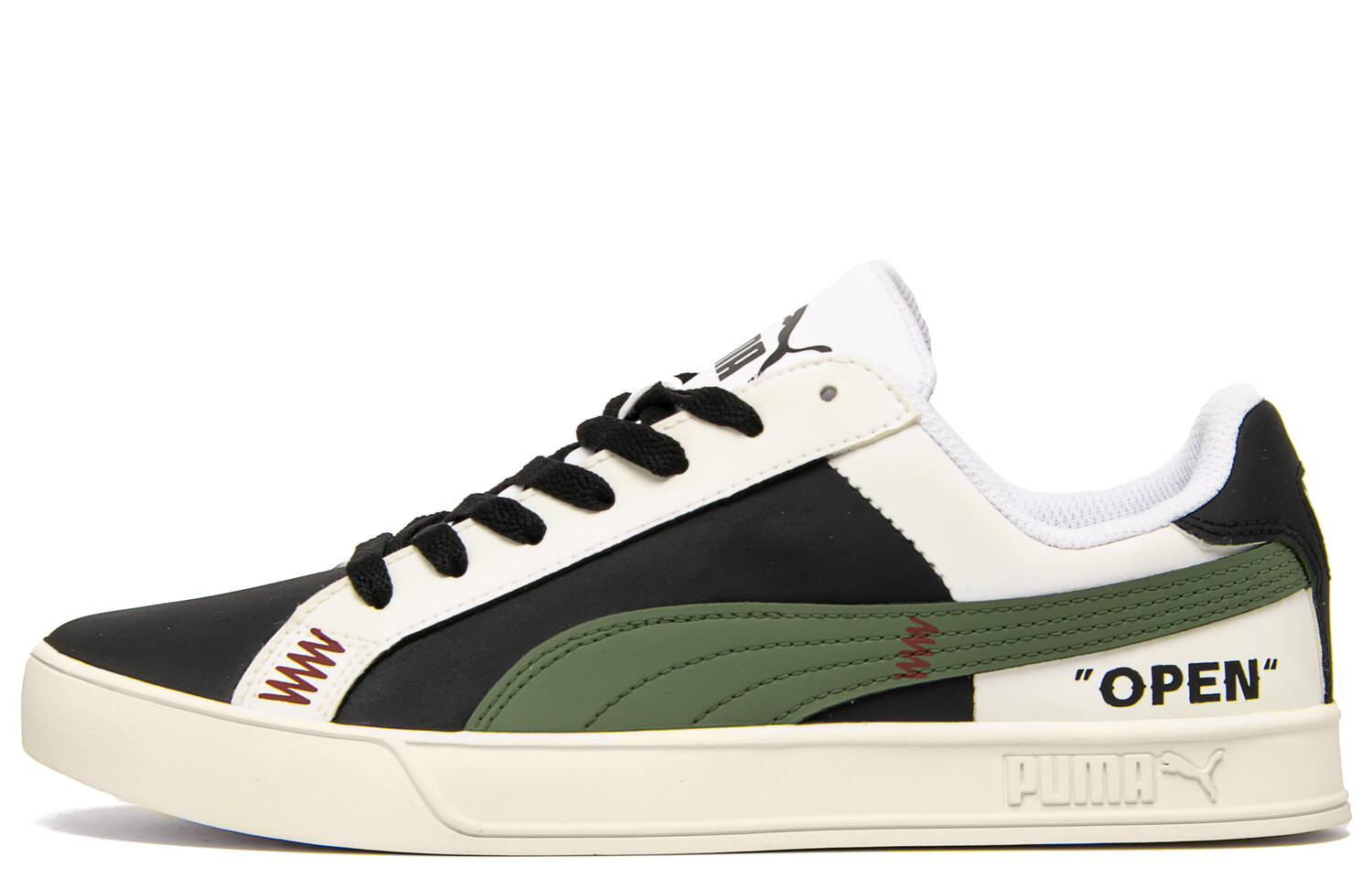 

Кроссовки Puma Skateboarding Shoes Unisex Low-top Black/white/green, черный