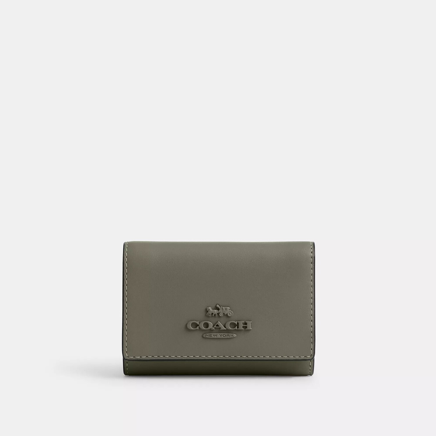 

Микрокошелек Coach Outlet, цвет Gunmetal/Military Green