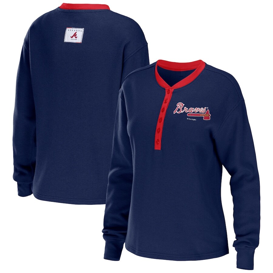 

Футболка с длинным рукавом WEAR by Erin Andrews Atlanta Braves, нави