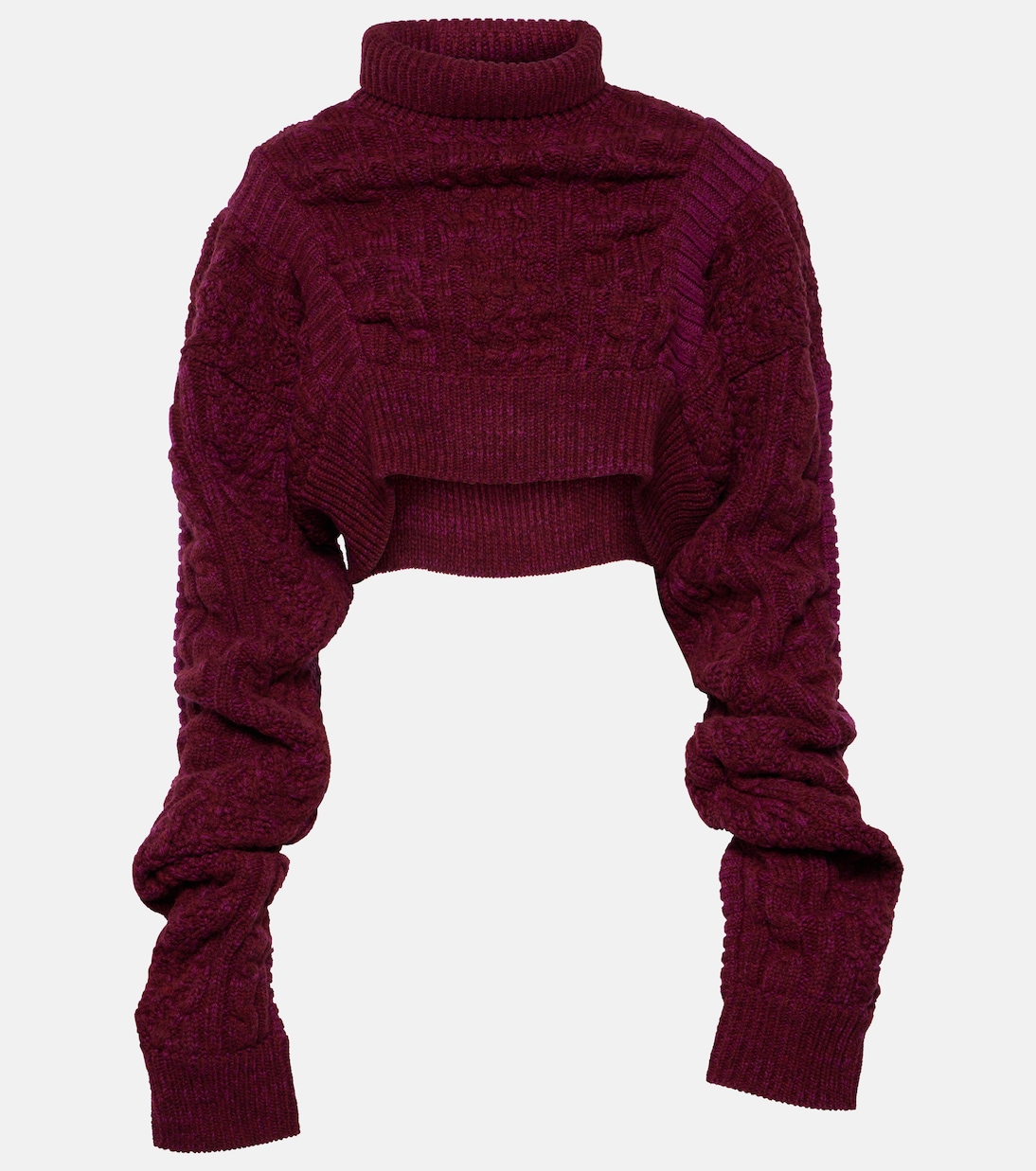 Шерстяной свитер косой вязки Noir Kei Ninomiya, фиолетовый шерстяной свитер косой вязки