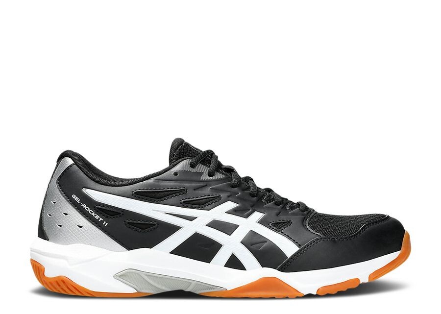 

Кроссовки ASICS Gel Rocket 11 2E Wide 'Black Pure Silver', черный, Серый