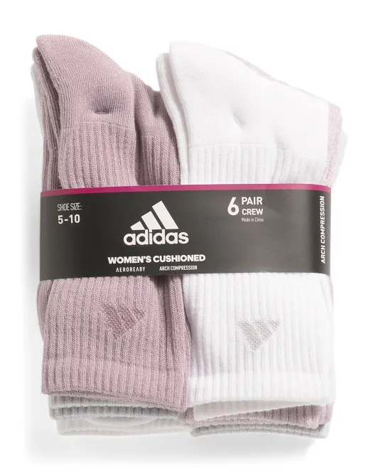 

6 пар спортивных носков с мягкой подкладкой Adidas, цвет Fig
