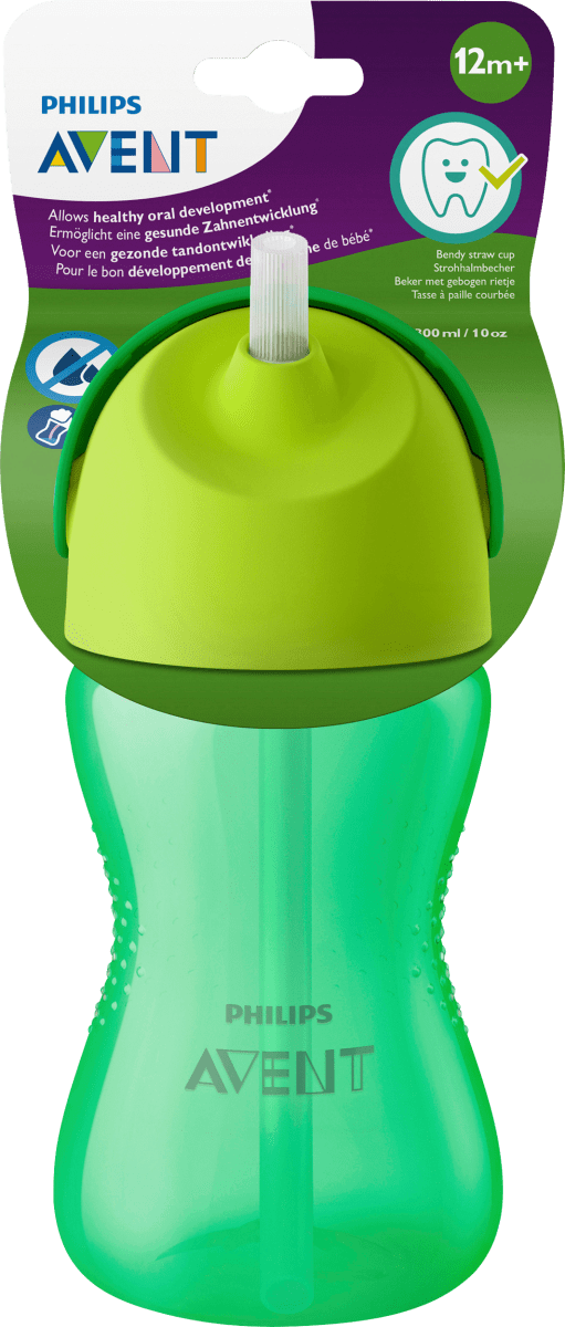 Чашка-соломинка зеленая 300мл 1 шт. Philips