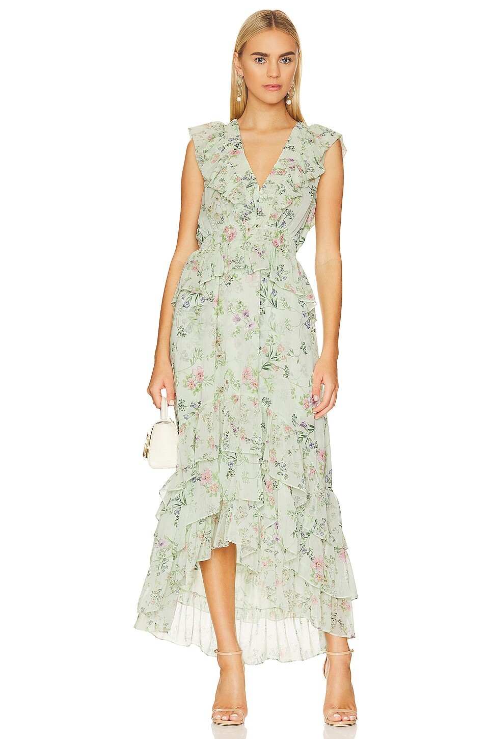 

Платье MISA Los Angeles x REVOLVE Ingrid, цвет Sage Botanica Mix
