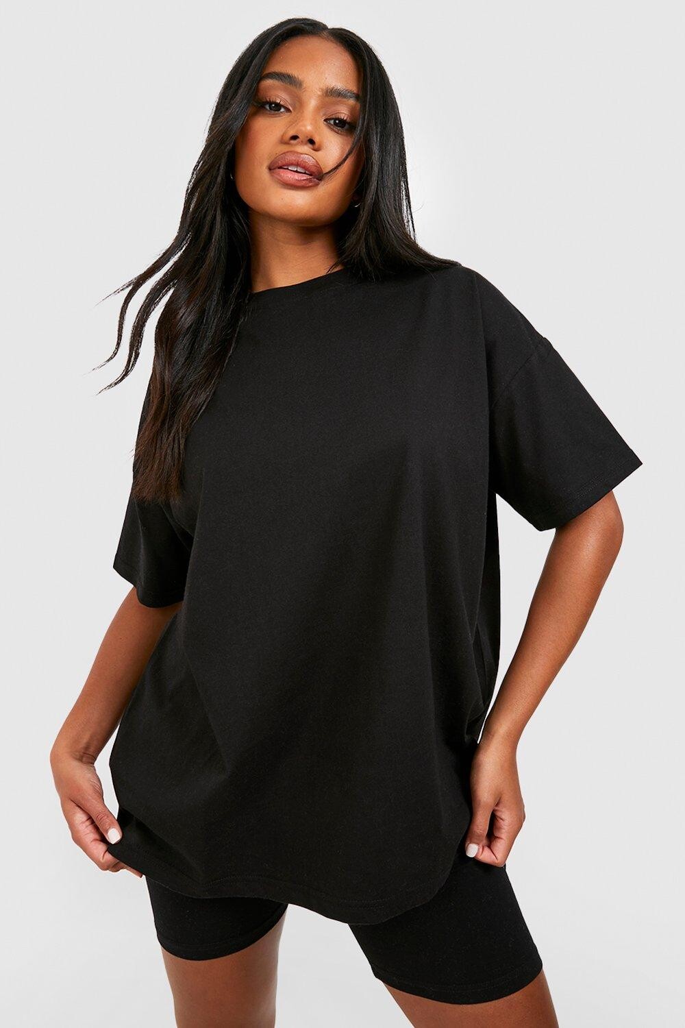 

Базовая футболка оверсайз boohoo, черный