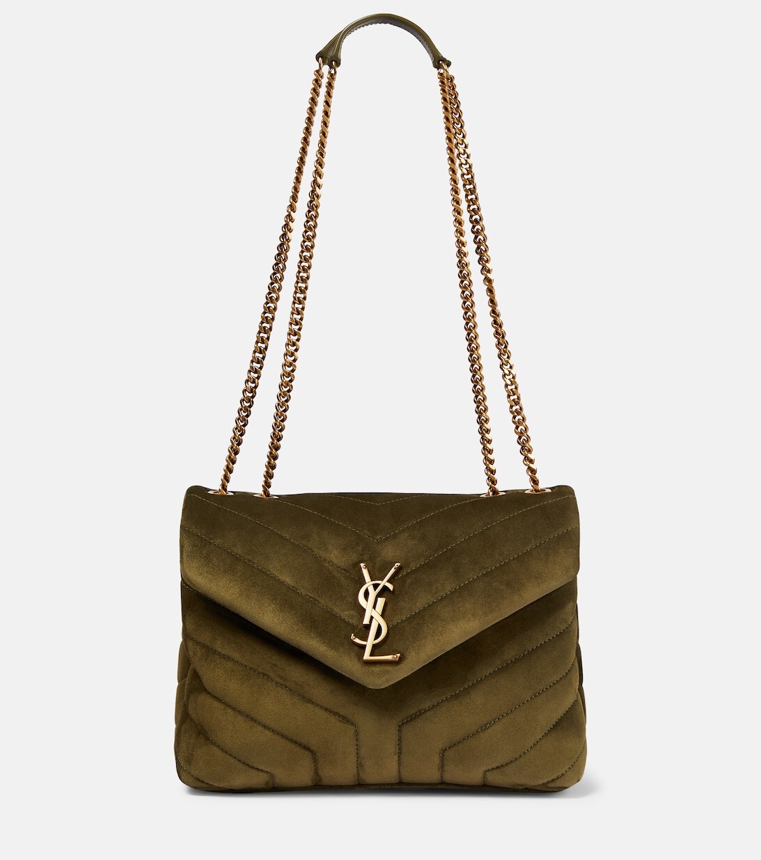 

Маленькая замшевая сумка через плечо Loulou Saint Laurent, зеленый