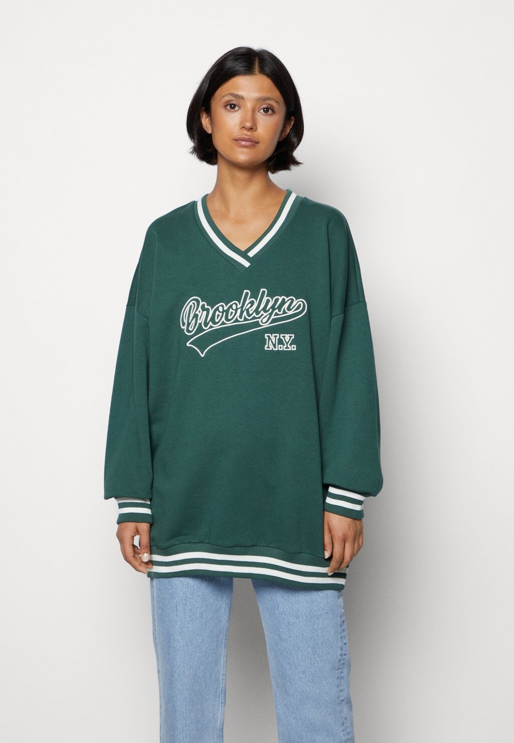

Толстовка ONLY ONLNIA OVERSIZE LONG, цвет trekking green