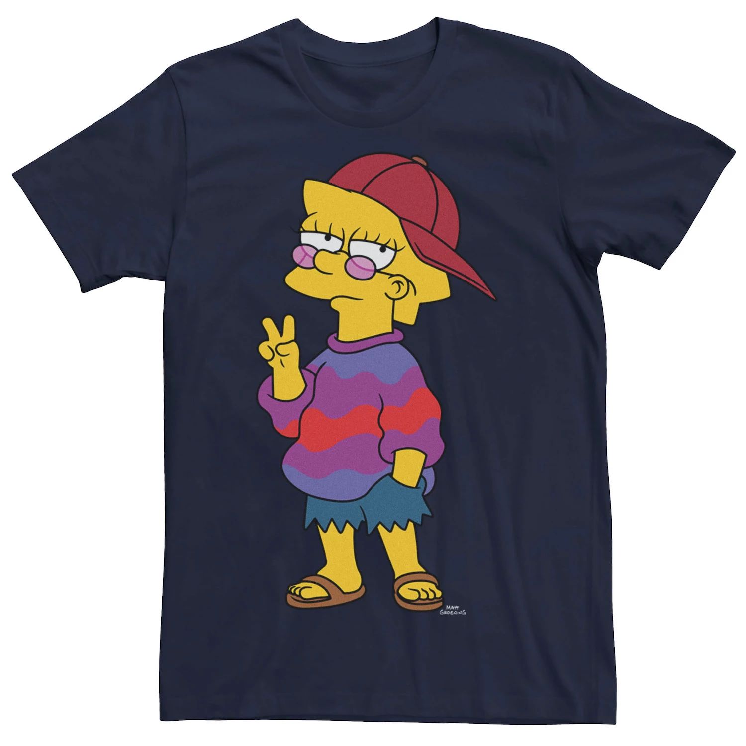 Мужская футболка с рисунком The Simpsons Cool Lisa Licensed Character