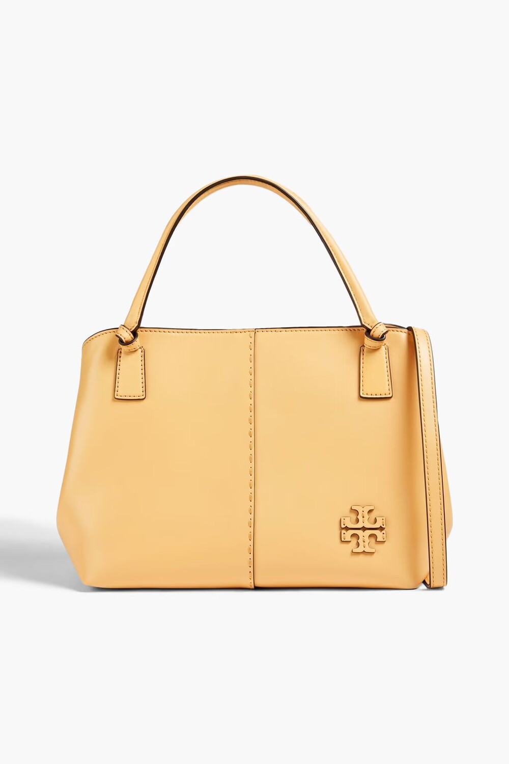 

Кожаная сумка-тоут McGraw с аппликацией Tory Burch, пастельно-оранжевый