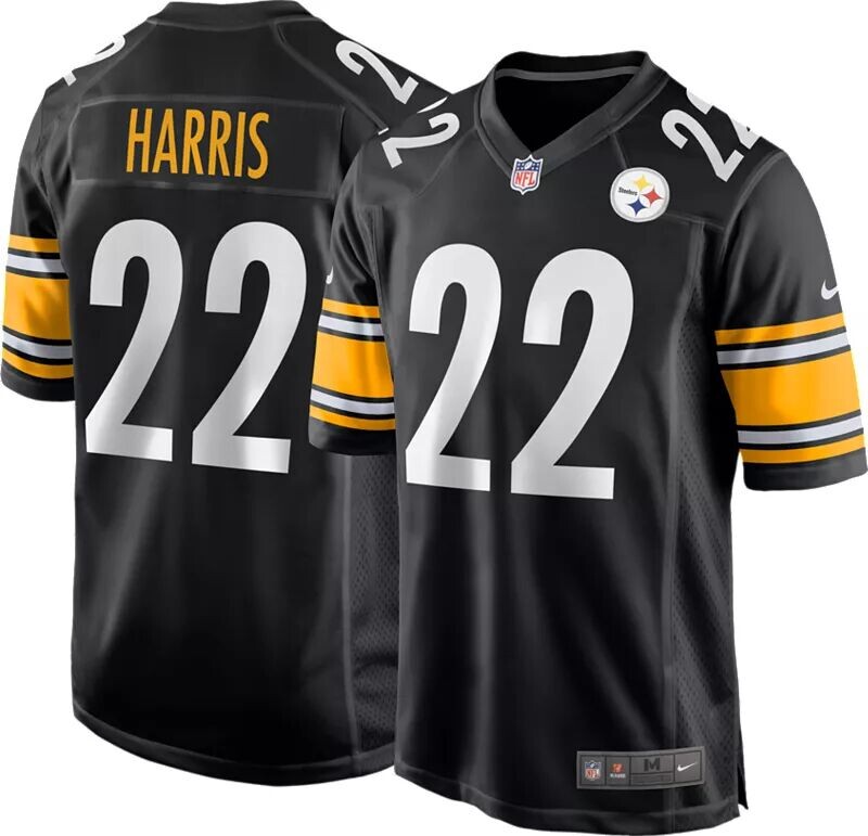 

Черная игровая майка Nike Youth Pittsburgh Steelers Наджи Харрис № 22