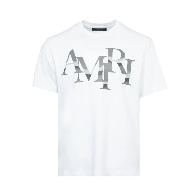 

Футболка Amiri Staggered Chrome 'White', белый