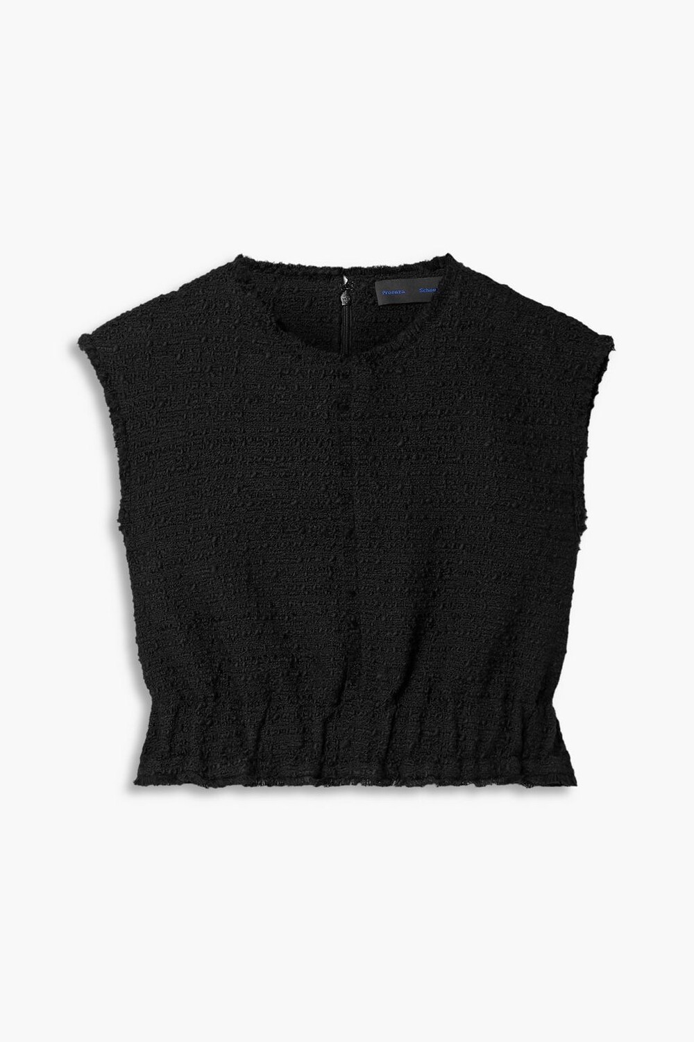 

Укороченный топ из твида-букле PROENZA SCHOULER, черный