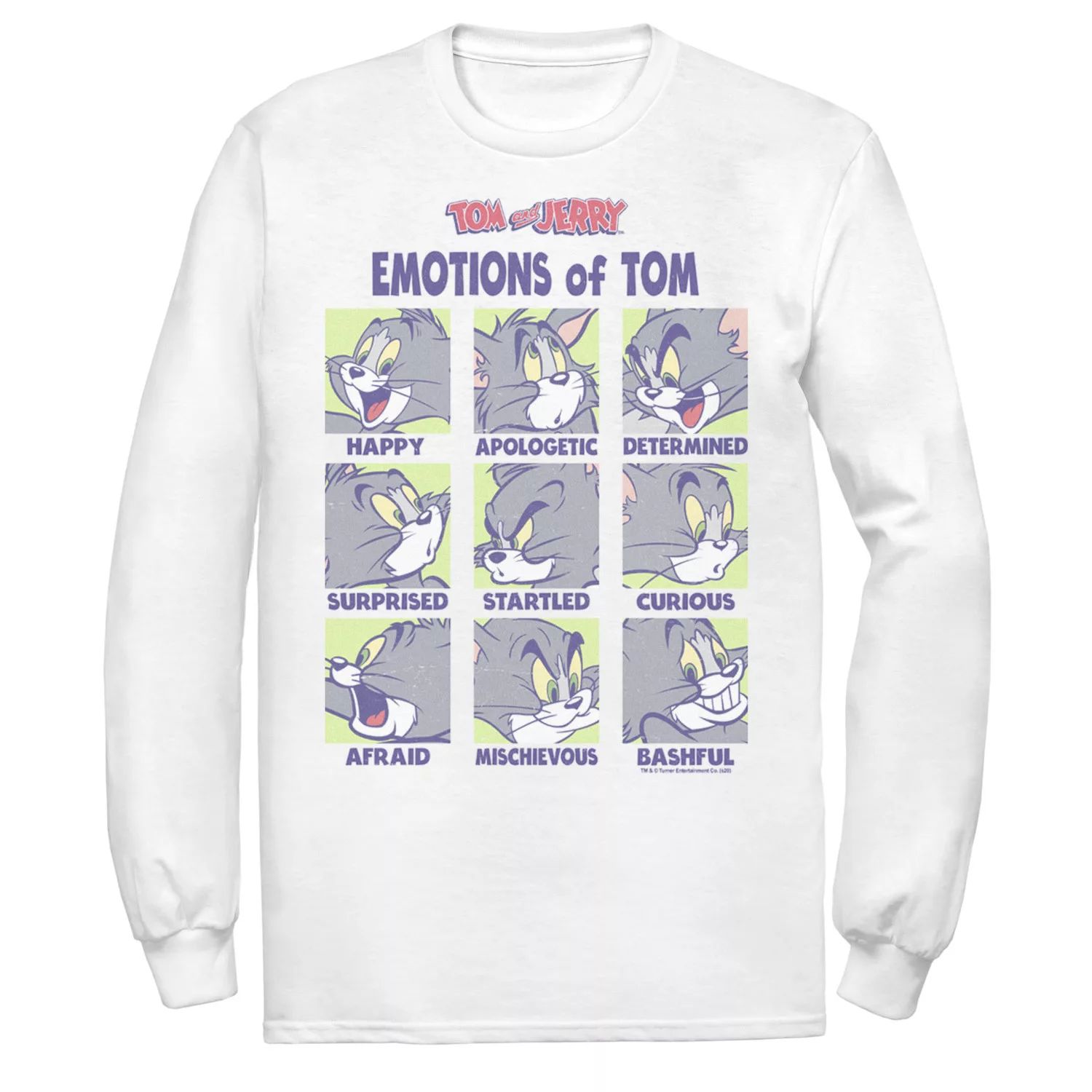 

Мужская футболка Tom And Jerry The Many Emotions Of Tom с портретными панелями Licensed Character