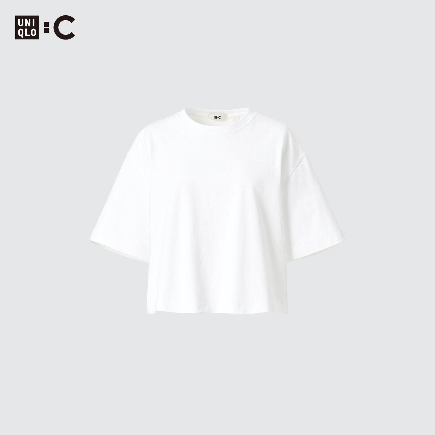 

Футболка оверсайз Uniqlo укороченная, белый