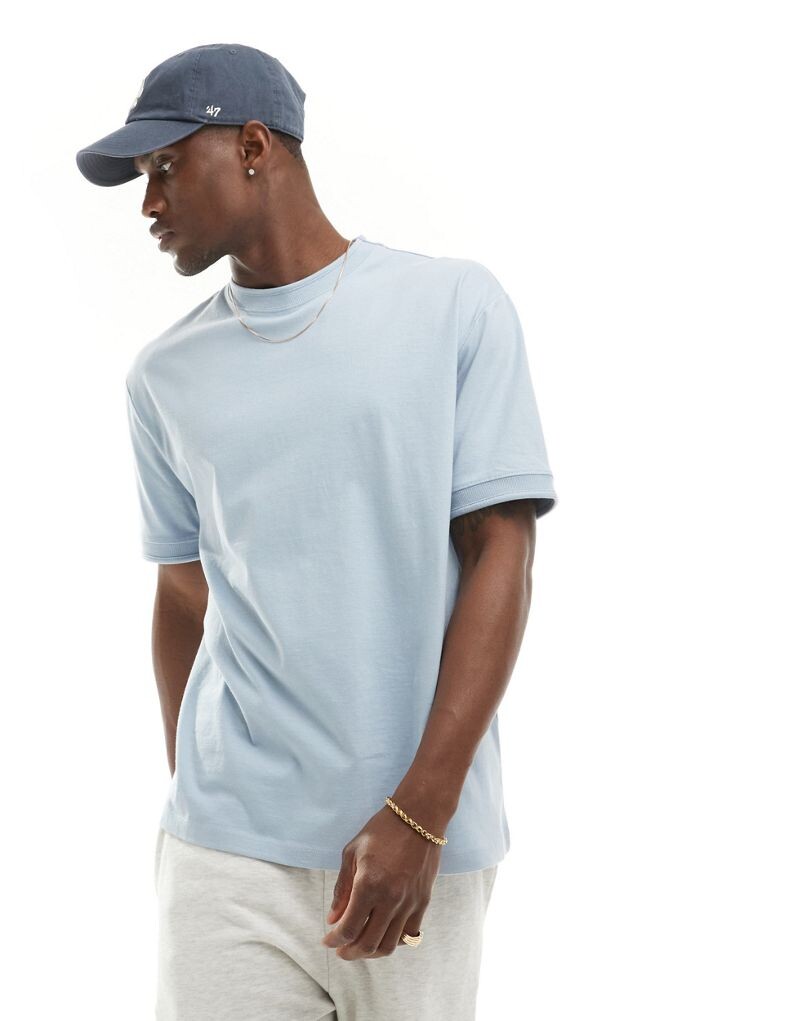 

Голубая футболка свободного кроя ASOS DESIGN
