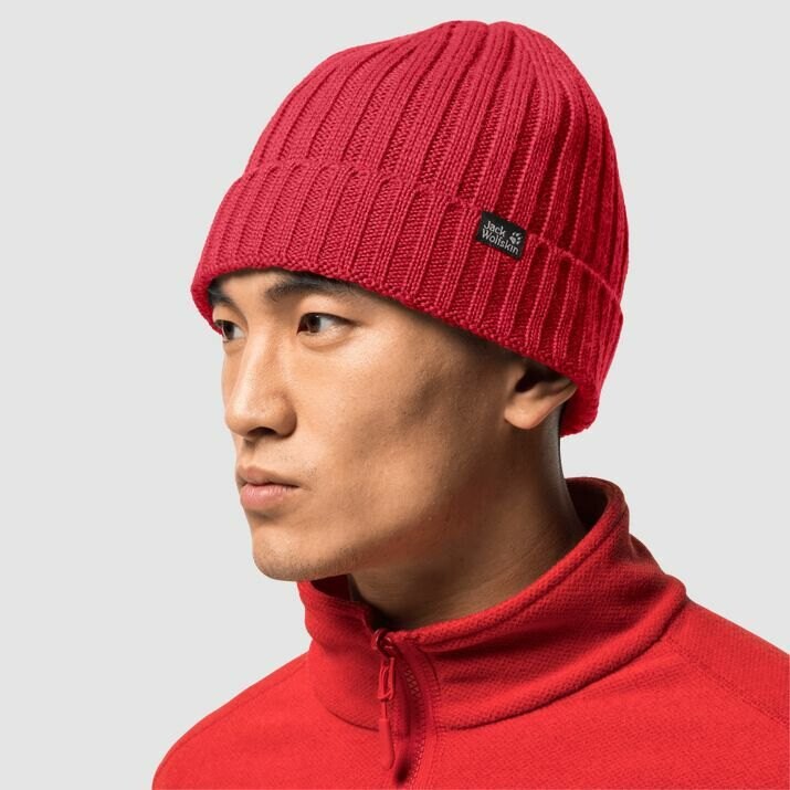 

Шапка Jack Wolfskin Stormlock Rip Knit 1907121, красный