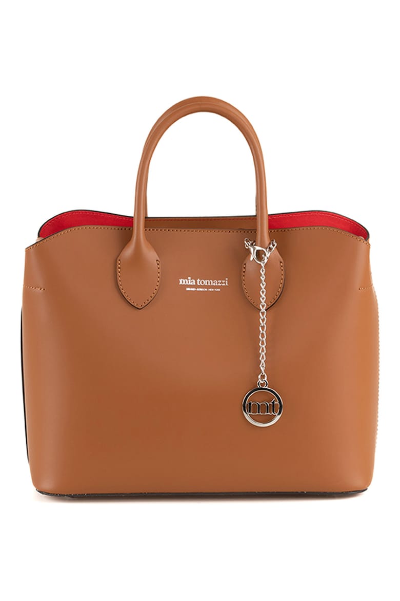 Кожаная сумка для покупок Mia Tomazzi, оранжевый