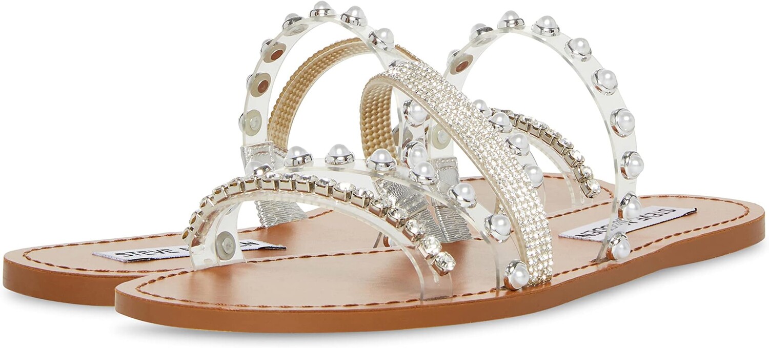 

Сандалии на плоской подошве Attentive Sandal Steve Madden, цвет Rhinestone