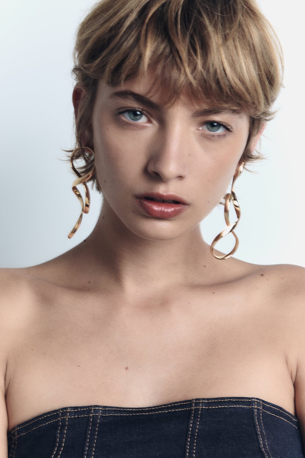 

Асимметричные серьги Zara, золотой