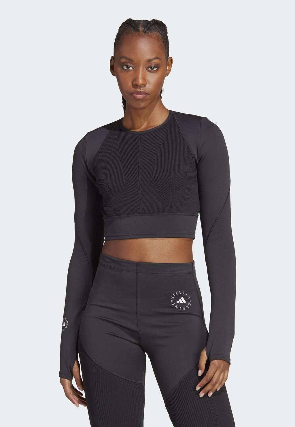 

Топ с длинными рукавами adidas by Stella McCartney, черный