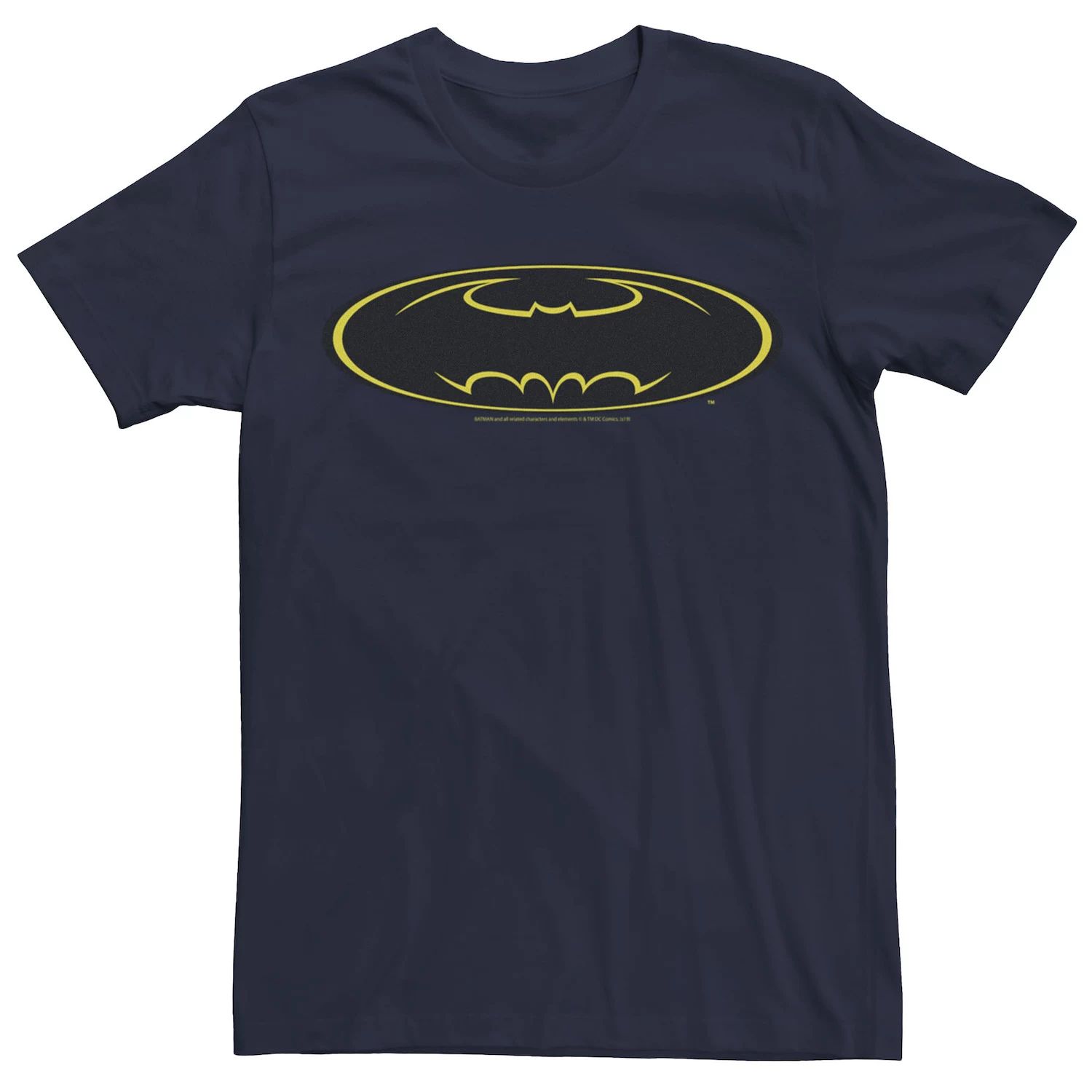 Мужская желтая футболка с логотипом на груди из комиксов Batman, Blue DC Comics, синий