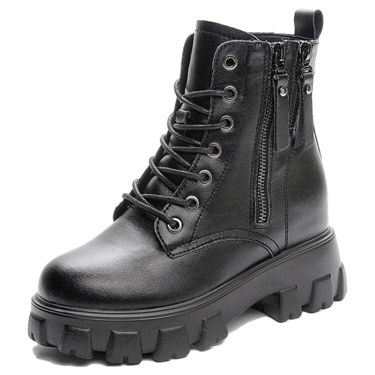 

Ботинки Martin Boot женские Jietegongyang, цвет Black Fleece-Lined
