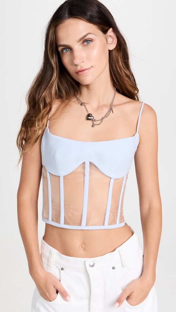 

Топ Rozie Corsets Crepe and Tulle Corset, синий