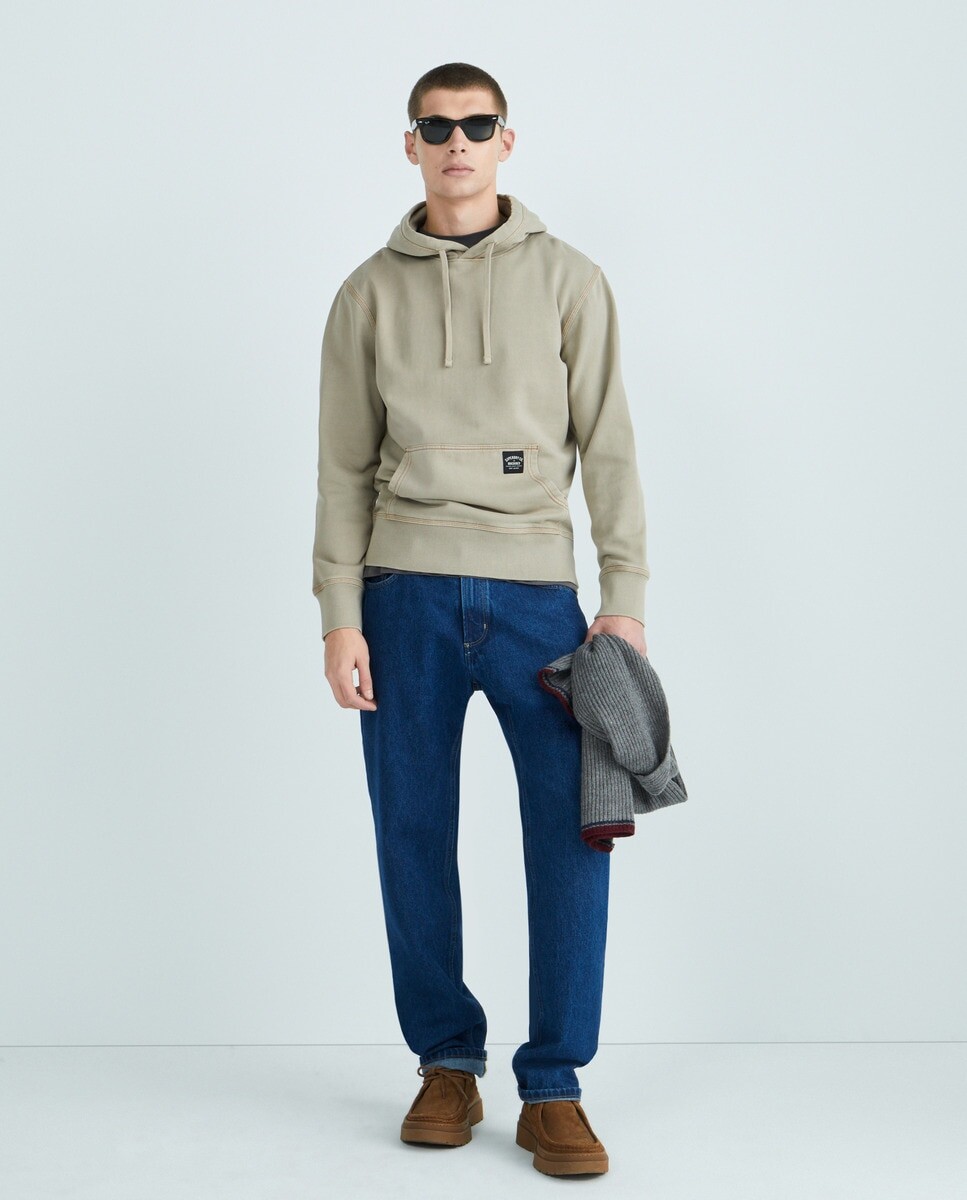 

Толстовка свободного кроя с контрастной строчкой. Superdry, зеленый