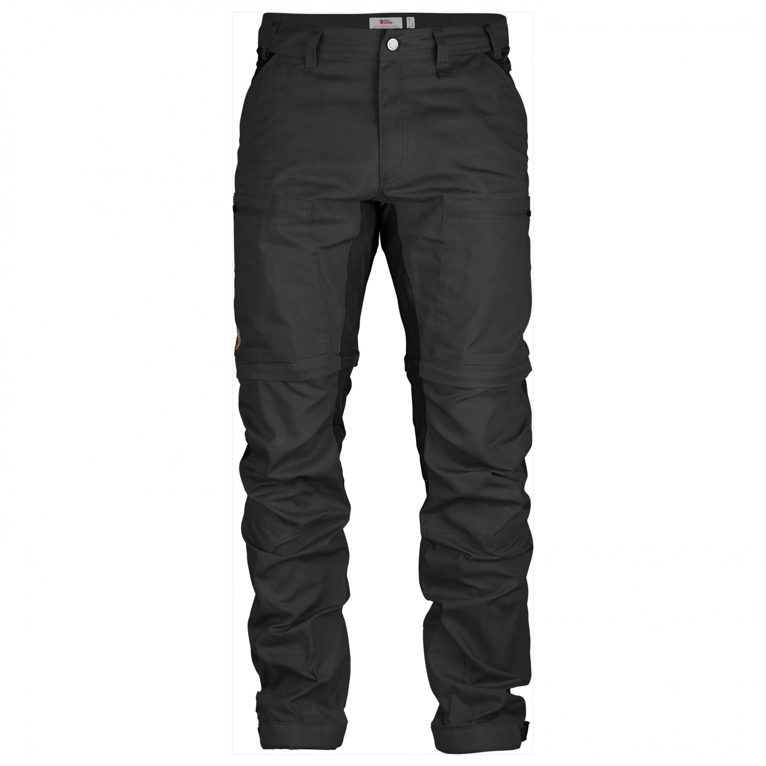 Трекинговые брюки Fjällräven Abisko Lite Trekking Zip Off Trousers, цвет Dark Grey/Black