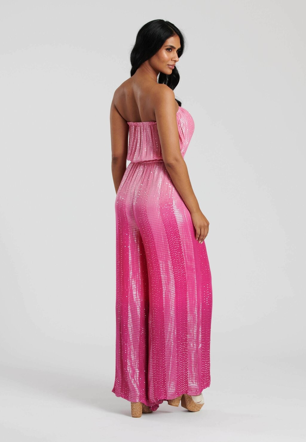 

Комбинезон OMBRE METALLIC STRAPLESS South Beach, розовый