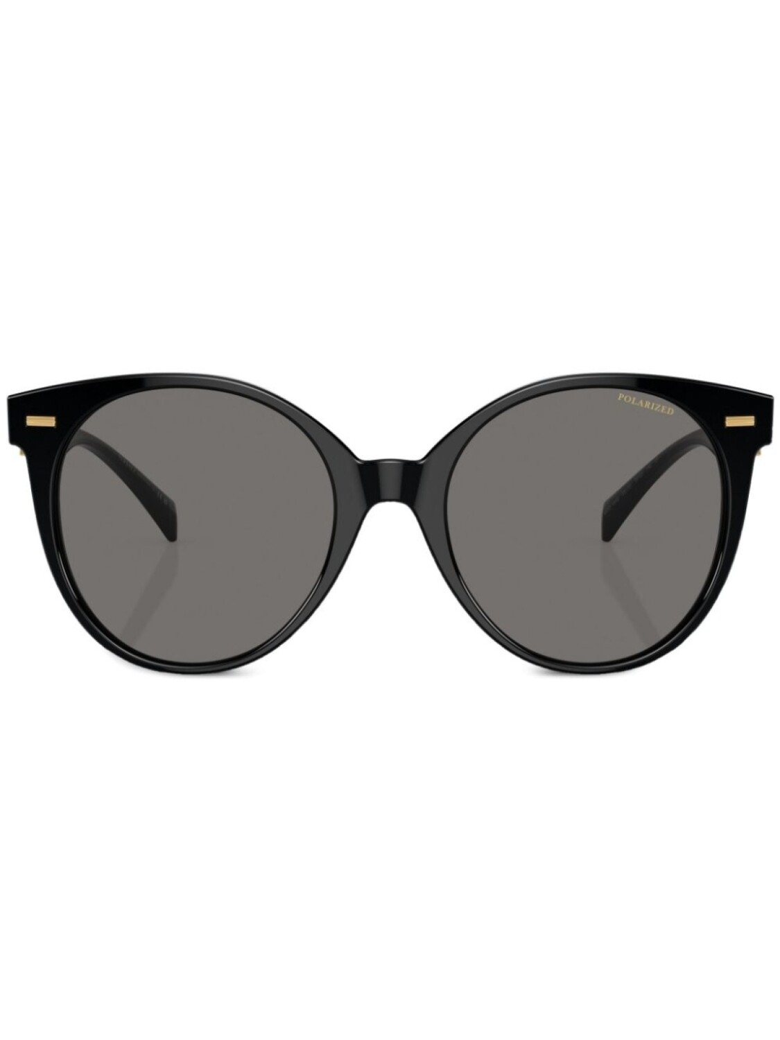

Versace Eyewear солнцезащитные очки в круглой оправе с логотипом, черный
