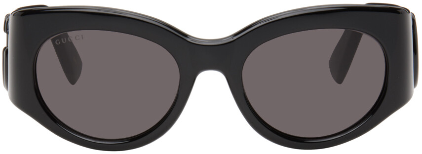 

Черные солнцезащитные очки «кошачий глаз» Gucci, цвет Black/Black/Grey