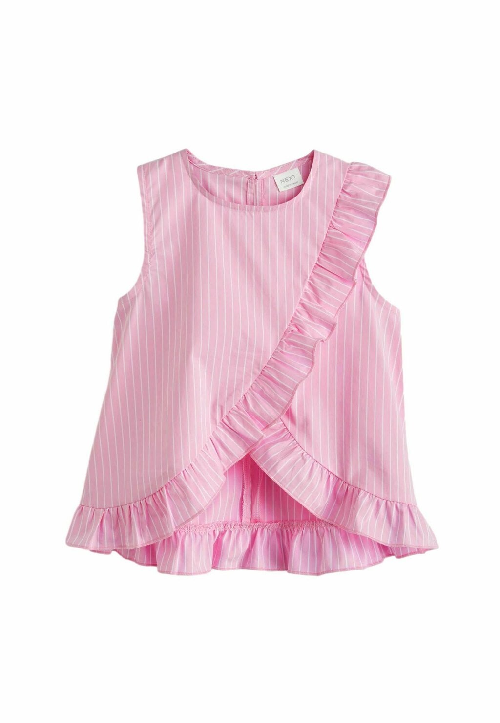 

Блузка Ruffle Regular Fit Next, цвет pink stripe