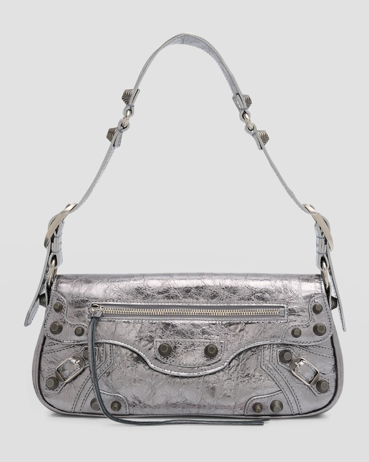 

Маленькая сумка-слинг Le Cagole Balenciaga, цвет Silver