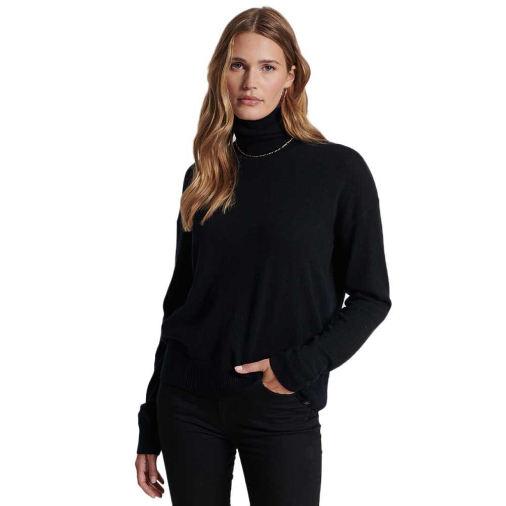 

Свитер Superdry Studios Lambswool Roll Neck Roll Neck, черный