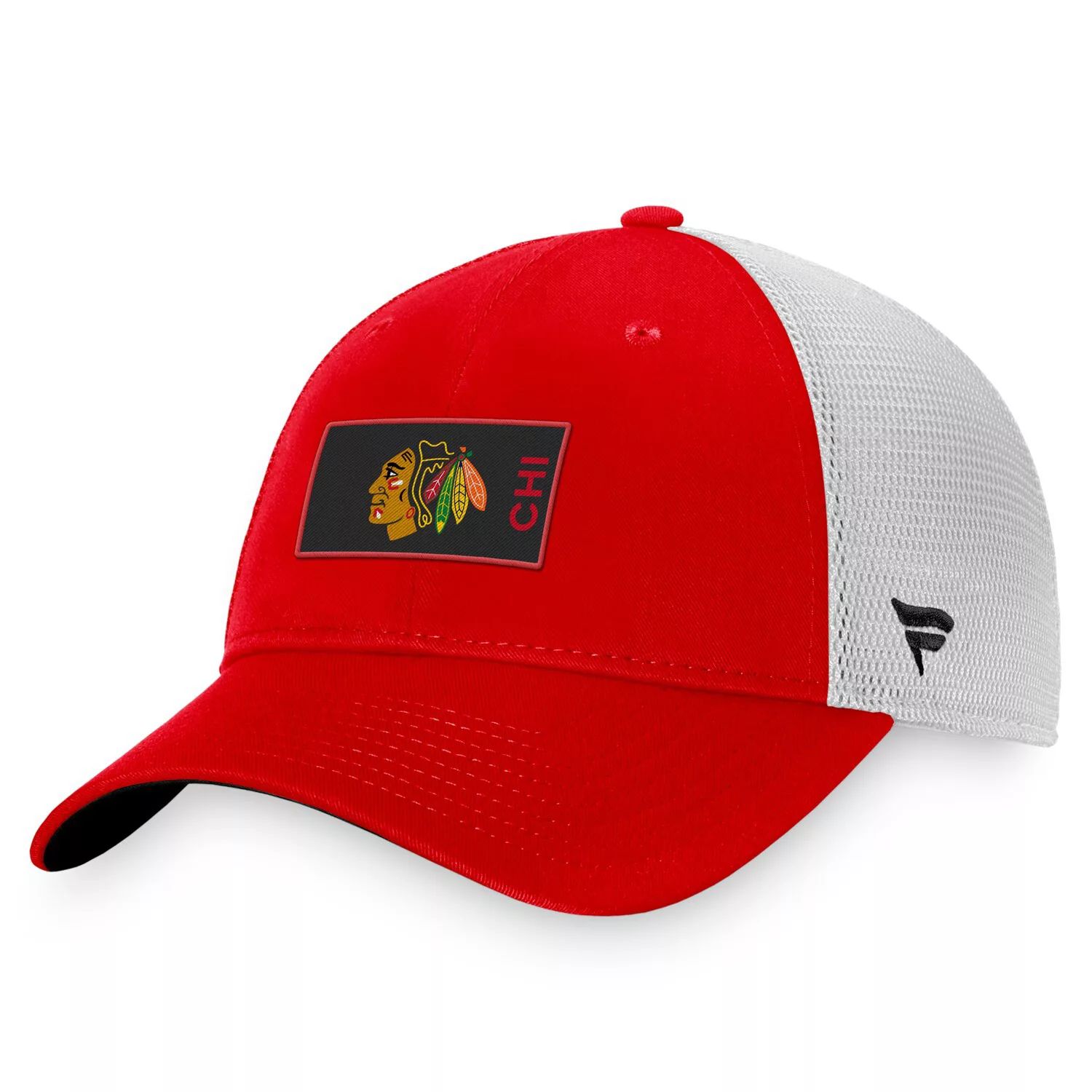 Мужская красная мужская кепка Fanatics Chicago Blackhawks Authentic Pro Rink Trucker Snapback