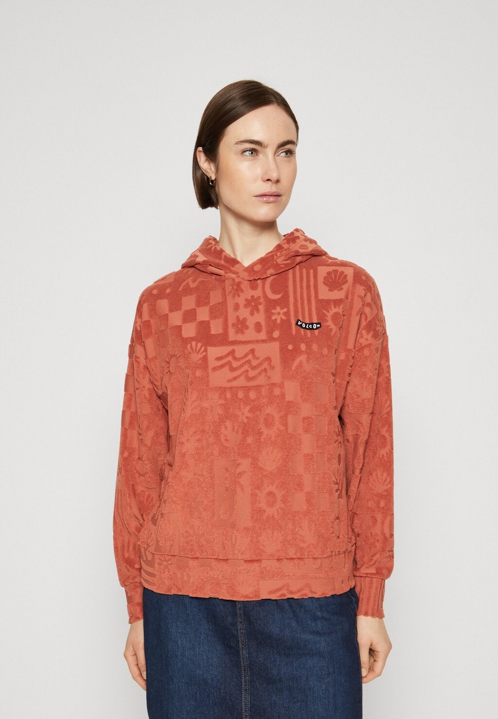 

Толстовка SUNNY WILD Volcom, цвет rosewood